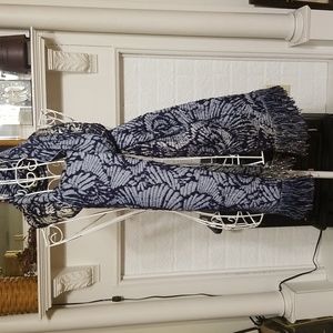 Vivian Designs blue and silver Scarf NWT